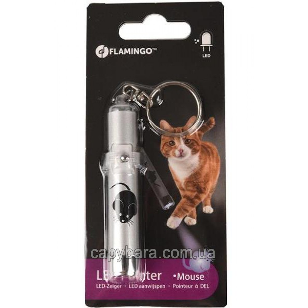 Flamingo Led Pointer Mouse Light лазерная указка мышь игрушка для кошек