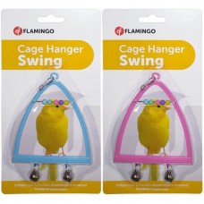 Flamingo Swing & Abacus & Bell ГОЙДАЛКА з дзвіночком іграшка для птахів 10х13 см (100288)