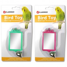 Flamingo Mirror Straight & Bell дзеркало іграшка для птахів 6х8 см (100290)