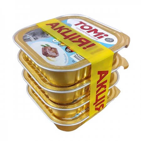 АКЦІЯ 3+1 TOMi Junior With Chicken КУРКА паштет вологий корм для кошенят 100 г (320037-A)