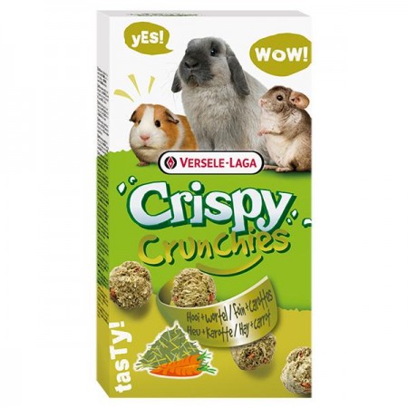 Versele-Laga Crispy Crunchies Hay and Carrot ХРУСТКЕ СІНО і МОРКВА ласощі для гризунів 75 г (620915)