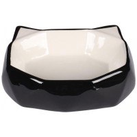 Flamingo Kubo Black & White керамічна миска для котів 180 мл (561267)