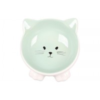 Flamingo Puzi Green керамічна миска для котів 125 мл (561498)