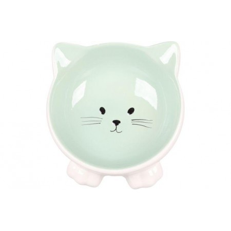 Flamingo Puzi Green керамічна миска для котів 125 мл (561498)