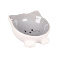Flamingo Puzi Grey керамічна миска для котів 125 мл (561500)