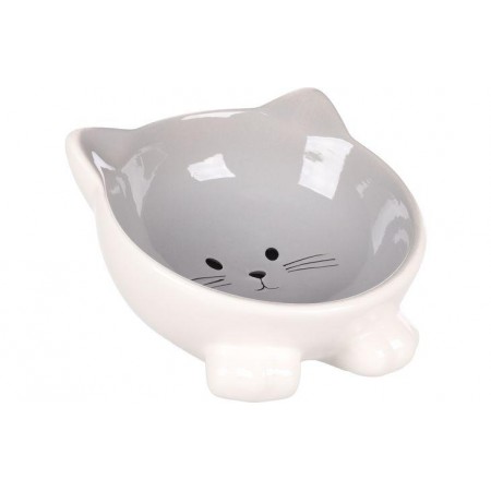 Flamingo Puzi Grey керамічна миска для котів 125 мл (561500)