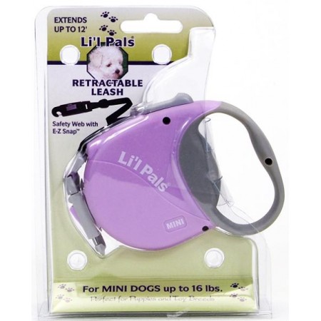 Power Walker Lit"l Pals Mini Lilac рулетка-поводок для собак 3,6 м до 7 кг (08703)