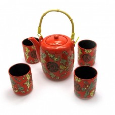 Набір посуду для чайної церемонії на 4 персони червоний (27895)