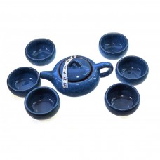 Набір посуду для чайної церемонії на 6 персон синій (28146)