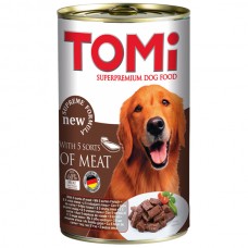TOMi 5 kinds of meat 5 видов мяса консервы для собак 1,2 кг (001486)