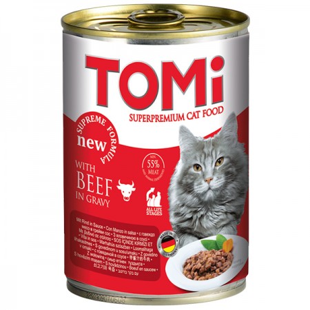 TOMi Beef Говядина влажный корм консервы для кошек 400 г (157046)