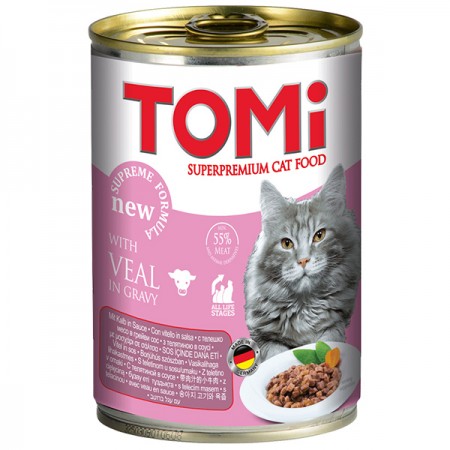 TOMi Veal Телятина влажный корм консервы для кошек 400 г (157084)