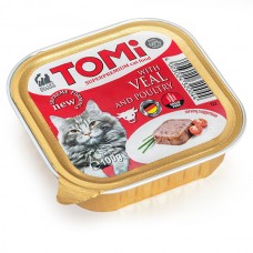 TOMi Veal Poultry влажный корм для кошек Паштет телятина птица 100 г (320044)