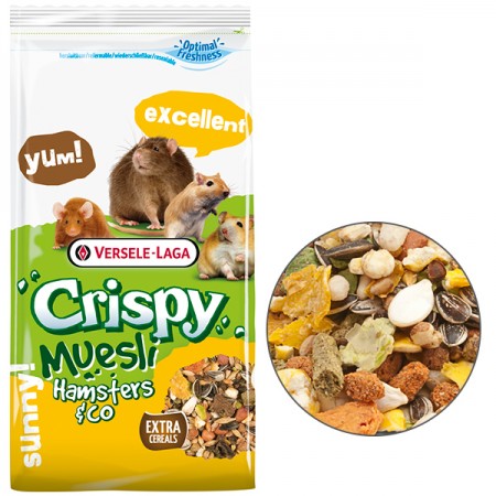 Versele-Laga Crispy Muesli Hamster (1 кг) зерновая смесь корм для хомяков, крыс, мышей, песчанок