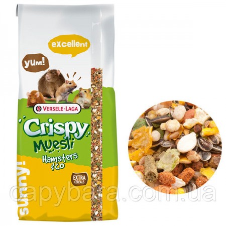 Versele-Laga Crispy Muesli Hamster зерновая смесь корм для хомяков крыс мышей песчанок (20 кг)