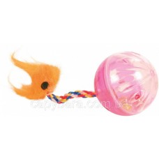 Trixie (Трикси) Set of Rattling Balls with Tails Мяч с хвостом игрушка для кошек 4 см пластик Набор 2 шт