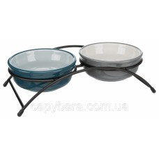 Trixie Ceramic Bowl Set Набор мисок для собак и кошек на подставке 2 х 250 мл (24535)