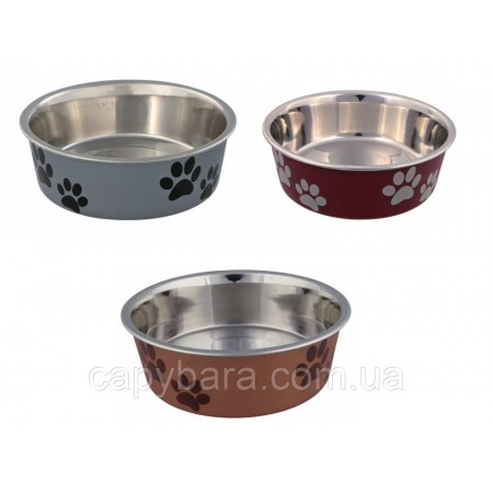 Trixie Stainless Steel Bowl with Plastic Coating Миска из нержавеющей стали с пластиковым покрытием (25241)