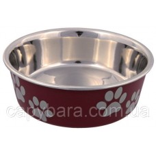 Trixie Stainless Steel Bowl with Plastic Coating Миска из нержавейки с пластиковым покрытием 750 мл (25243)