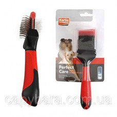 Flamingo Soft Slicker Brush 2in1 пуходерка сликер для собак малых и средних пород мягк (1030195)