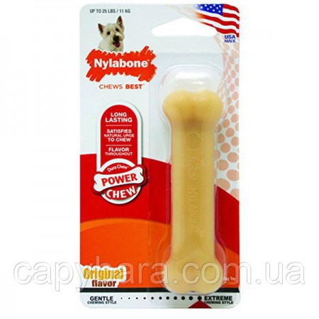 Nylabone Dura Chew Regular жевательная игрушка кость для собак до 11 кг с мощным стилем грызения (00102)