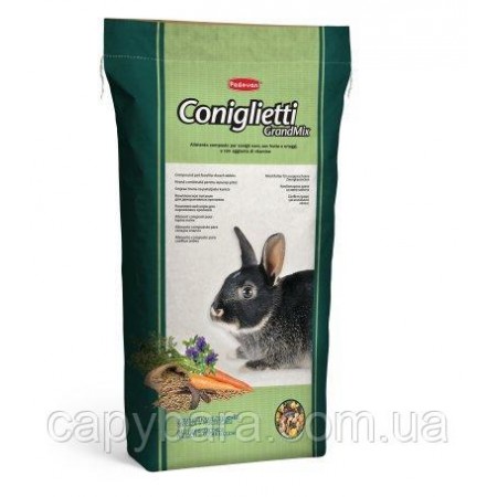 Padovan (Падован) Grandmix Coniglietti Комплексный корм для декоративных кроликов карликовых пород 20 кг