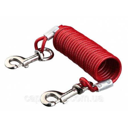 Trixie (Трикси) Tie Out Cable with Spiral Cable цепь для привязи собак с пластиковым покрытием 5 м
