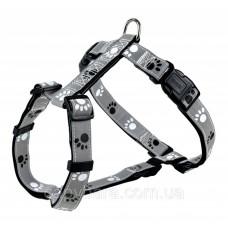 Trixie Silver Reflect H-Harness шлея для собак светоотражающая нейлон (XS-S: 30-40 см / 15 мм) (12231)