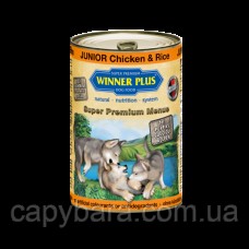 Winner Plus (Виннер Плюс) консервы для щенков с курицей и рисом 400 г
