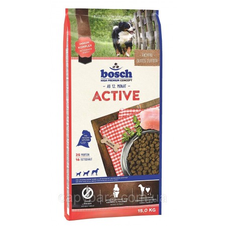 Bosch (Бош) Active корм для собак с повышенным уровнем активности (15 кг)
