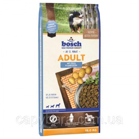 Bosch (Бош) Adult with Fish & Potato корм для собак Рыба и Картофель (1 кг)