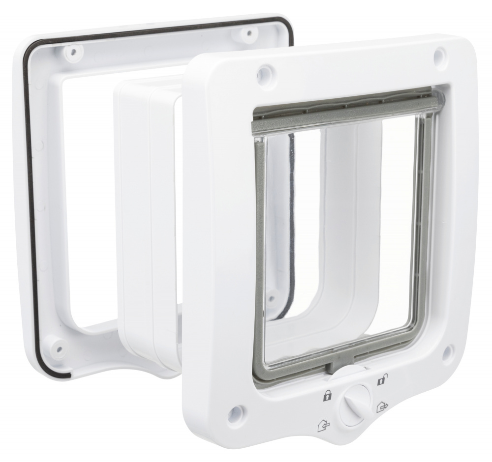 Trixie 4-Way Flap Door with Tunnel дверцята для котів з тунелем 20×22 см білі (44231)