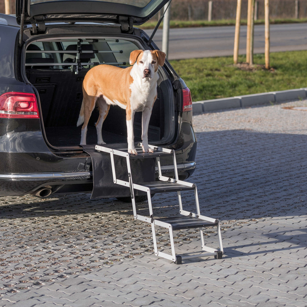 Trixie Petwalk Folding Steps Пандус-ступеньки складной для собак до 75 кг в авто 37 х 57 х 120 см (39376)