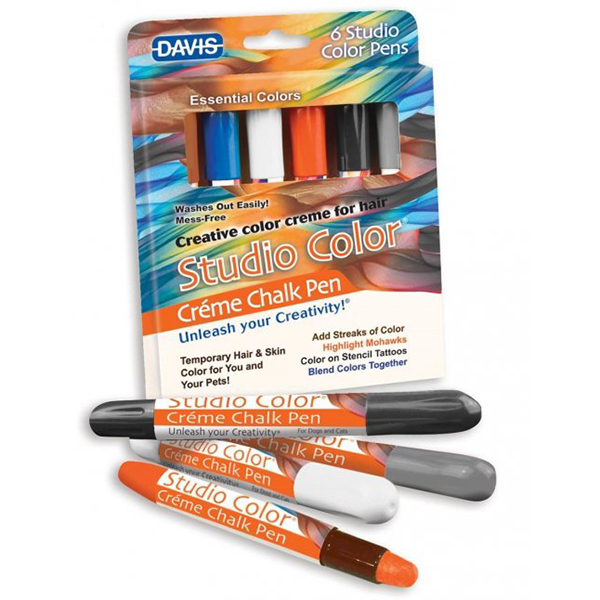 Davis Essential Colors Основные Цвета красящие мелки для шерсти волос кожи 6 цветов (1210)