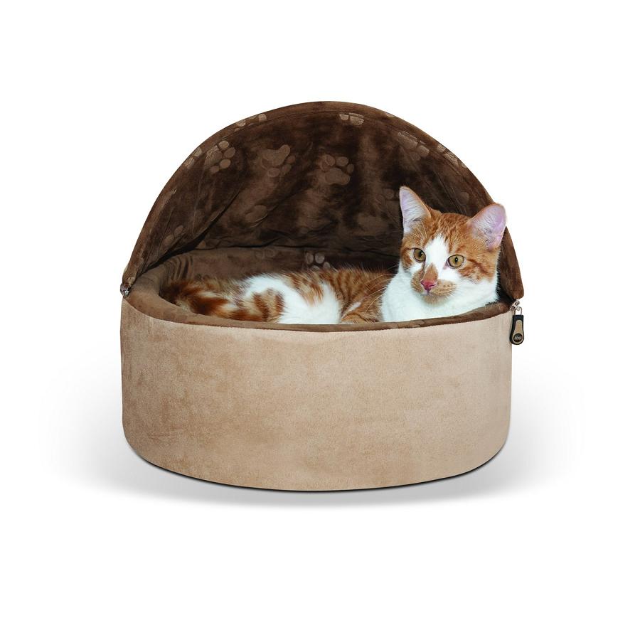 K&H Self-Warming Kitty Bed Hooded самосогревающийся лежак для собак и кошек 40 х 40 х 32 см
