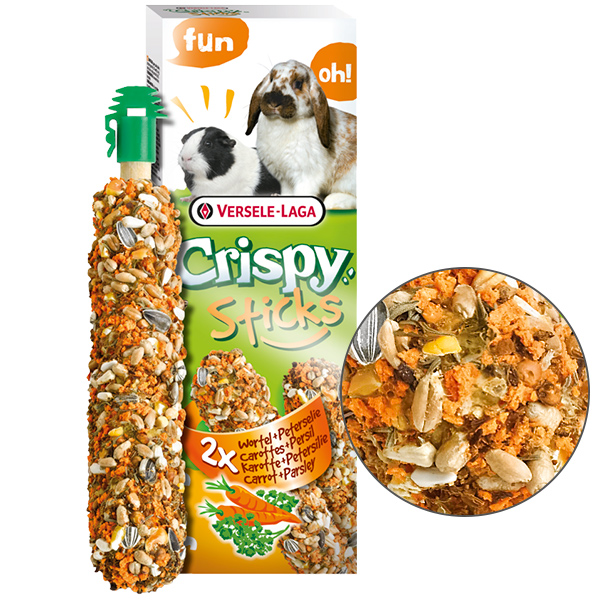 Versele Laga Crispy Sticks Carrot and Parsley МОРКВА ПЕТРУШКА ласощі для кроликів і морських свинок 110 г (620601)