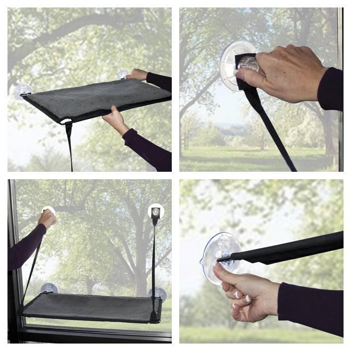K&H Ez Mount Window Kitty Sill спальное место полочка на окно для кошек 58 х 30 см K&H Ez Mount Window Kitty Sill спальное место полочка на окно для кошек 58 х 30 см
