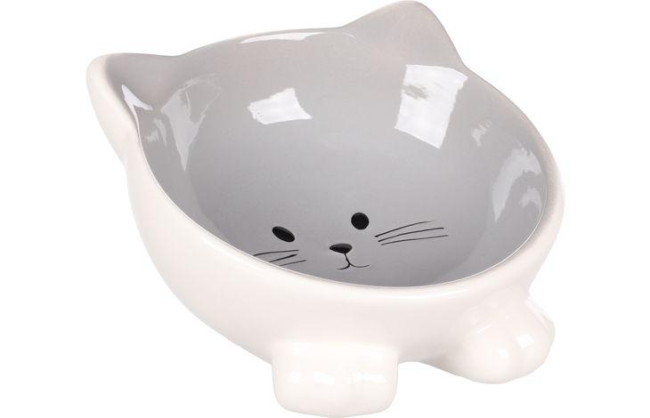 Flamingo Puzi Grey керамічна миска для котів 125 мл (561500)