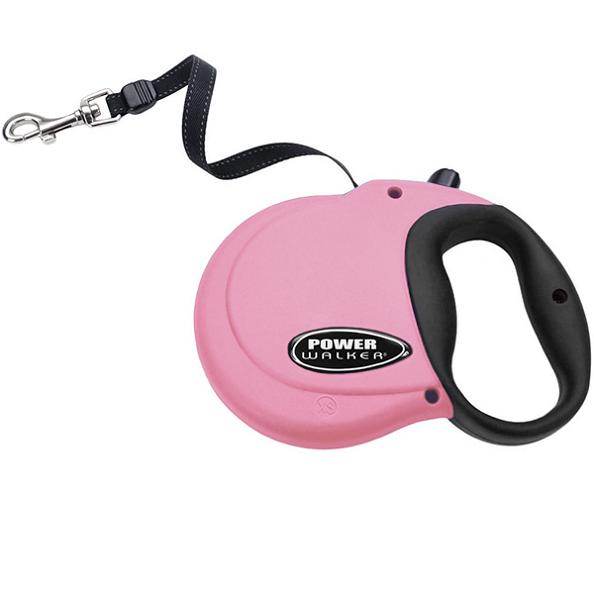 Power Walker Lit"l Pals Mini Pink рулетка-поводок для собак 3,6 м, до 7 кг (08702)