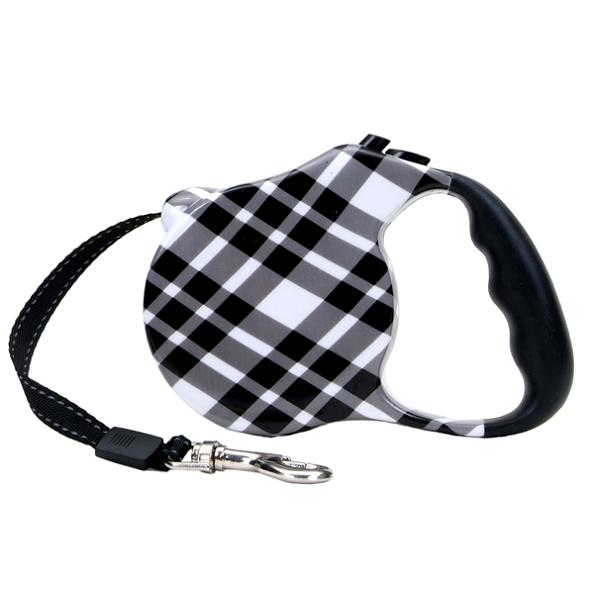 Fashion Walker Black рулетка-поводок для собак 5 м (08721)