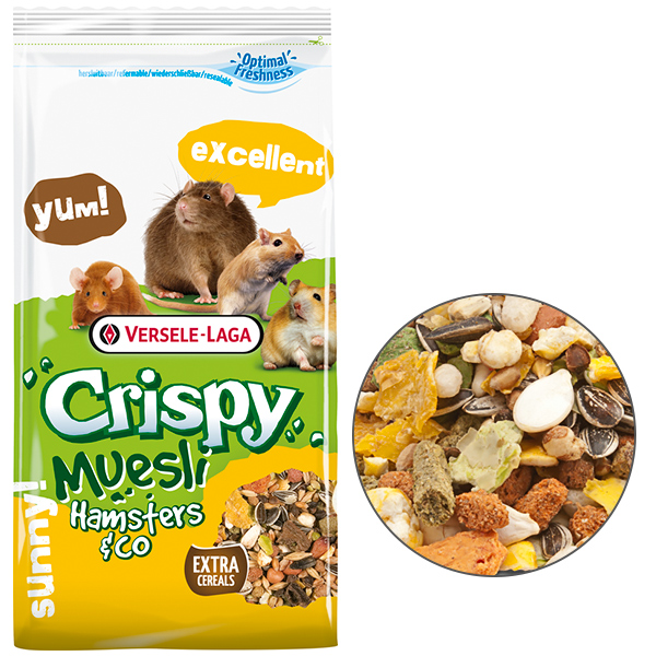Versele-Laga Crispy Muesli Hamster зерновая смесь корм для хомяков, крыс, мышей, песчанок 1 кг (617212)