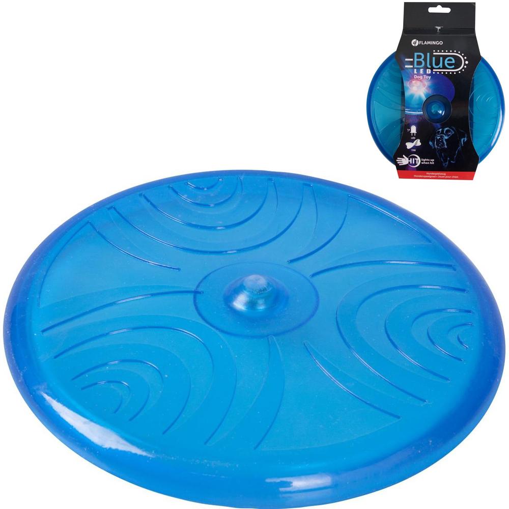 Flamingo Frisbee+LED Фрисби с подсветкой игрушка для собак 20 см (514961)